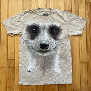 The Mountain Meerkat Face Graphic T Shirt Tan 2011 Size Small